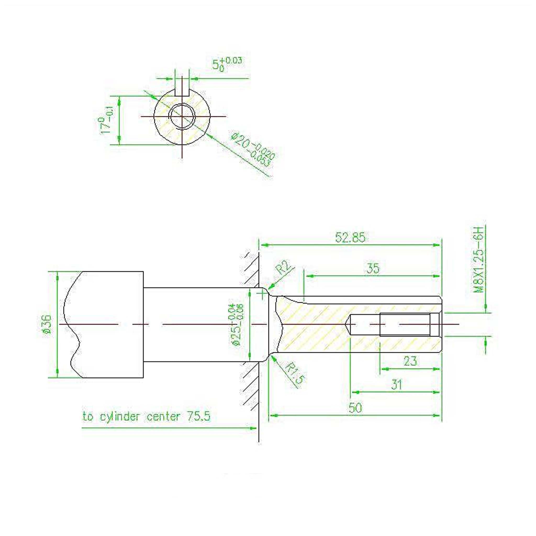 Pezzo di ricambio per motore a benzina LIFAN 6,5 CV Albero a gomito 20 mm