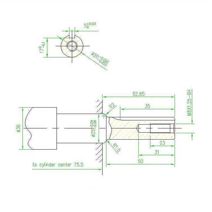 Pezzo di ricambio per motore a benzina LIFAN 6,5 CV Albero a gomito 20 mm