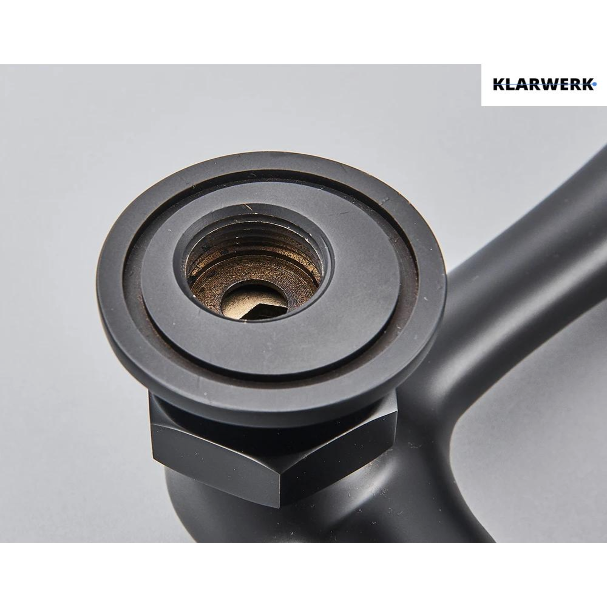 ALEX | rubinetto miscelatore catering rubinetto a parete nero | professionale da cucina in acciaio inox lungo e piatto| acqua ristorante bocca dritta