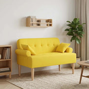 Loveseat con bottoni imbottiti Giallo Chiaro 120 x 65 x 79 cm 42041818