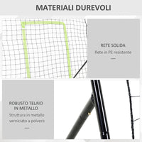 Rete per Allenamento per Calcio e Baseball Pieghevole 123x90x174 cm con Zona di Precisione Nero
