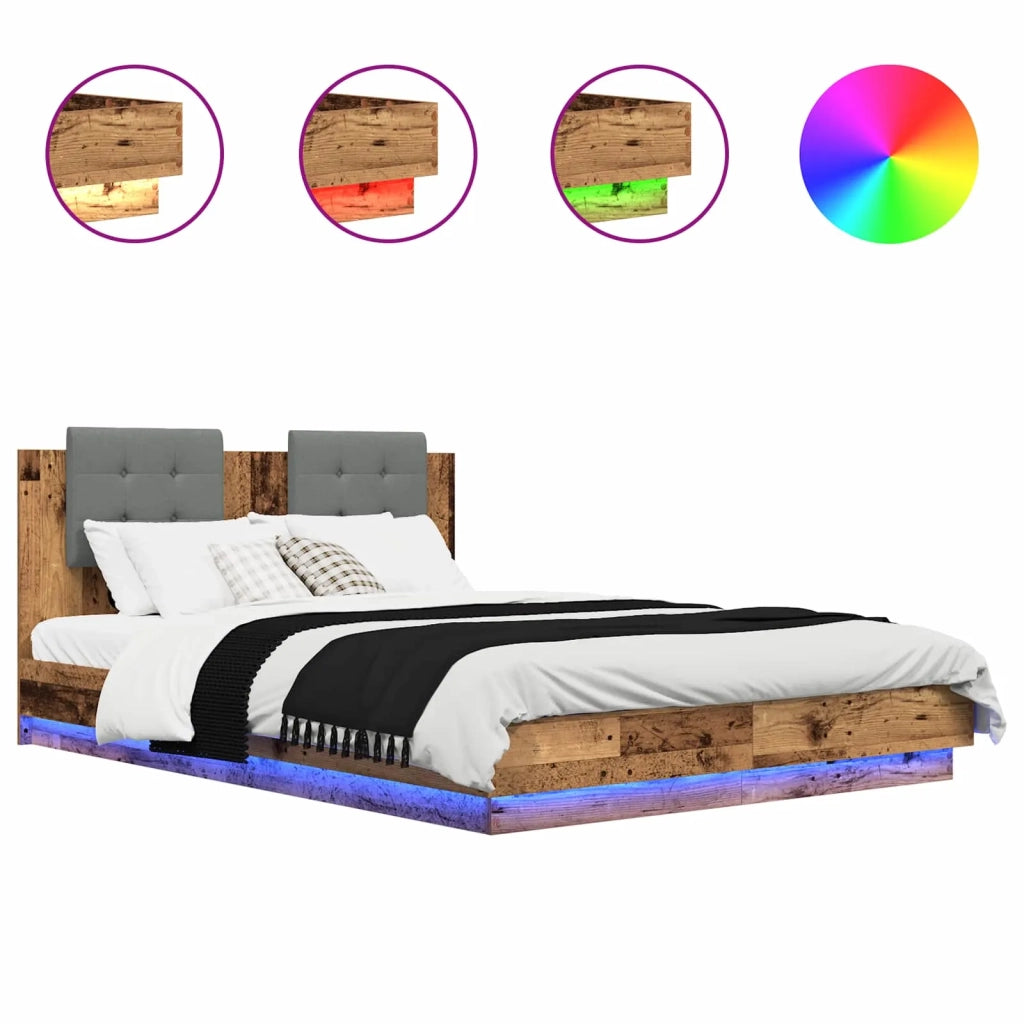 Struttura letto con testata Legno vecchio 120 x 200 cm 3416346