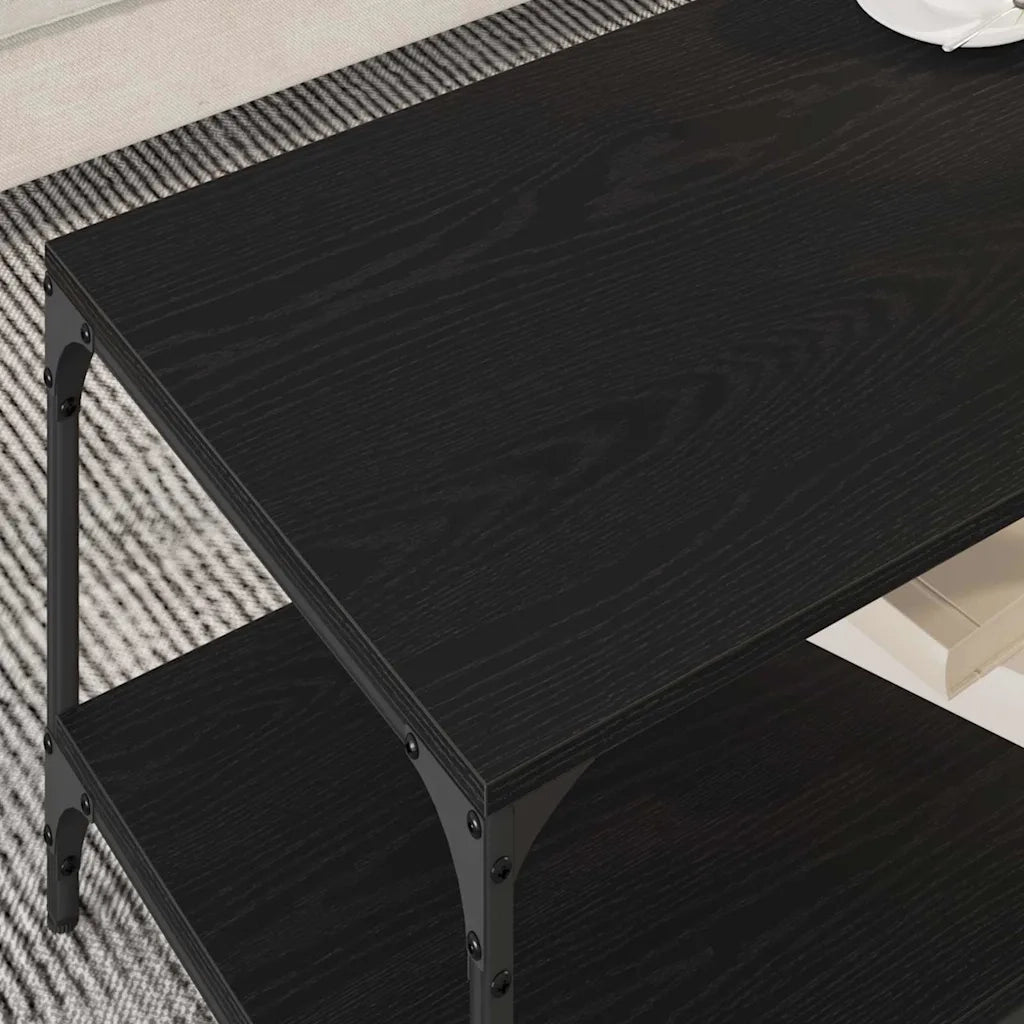 Tavolino da salotto Rovere Nero 82 x 50 x 40 cm 883496