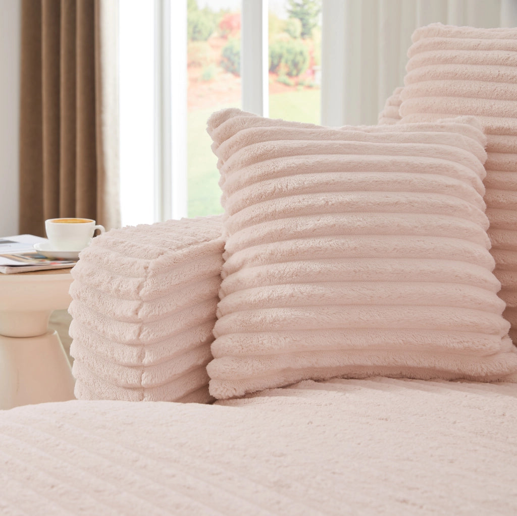 Divano letto rosa in velluto a coste con imbottitura in schiuma e molle