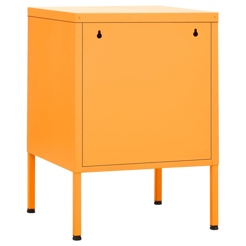 Comodino Giallo Senape 35x35x51 cm in Acciaio cod mxl 57325