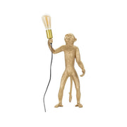Lampada da tavolo Piet, Luce da scrivania, Luminaria da ufficio, Lampada da lavoro, 26x34 h55 cm, Oro