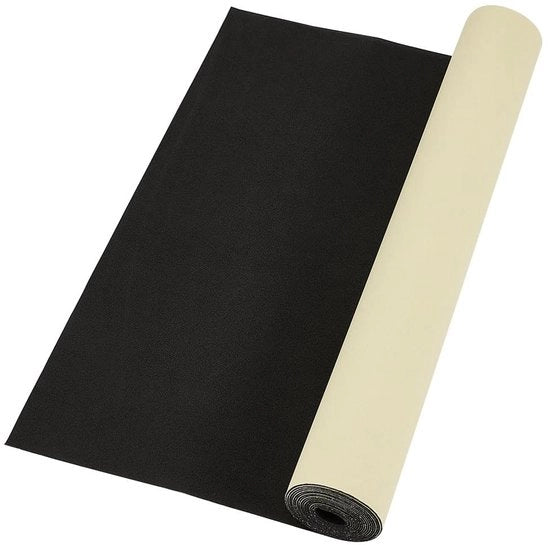 EVA Schiuma Autoadesiva 2 metri x 40 cm Nero - Telaio di schiuma impermeabile per protezione dei mobili, stoppafughe, costumi - 1 mm di spessore