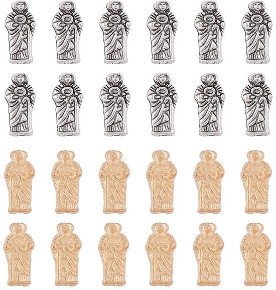 Set di Kralen 130 pezzi - Kralen Virgin Maria/Legering - Kralen con Talismani/Strass - 1,6 mm - Set per creare catenelle e bracciali di gioielli in DIY