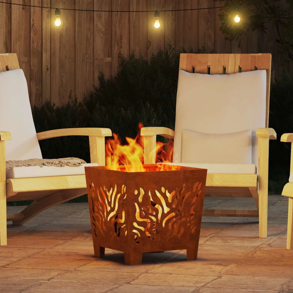 Focolare Marrone 40 x 40 x 40 cm acciaio corten CFW4270602