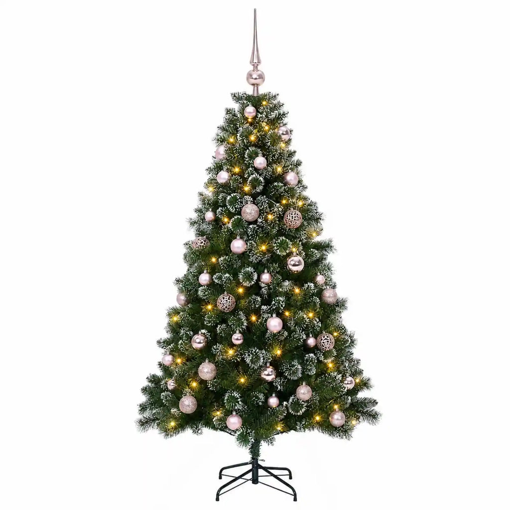 Albero di Natale Artificiale con Palline 150 cm 150 LED 3461256