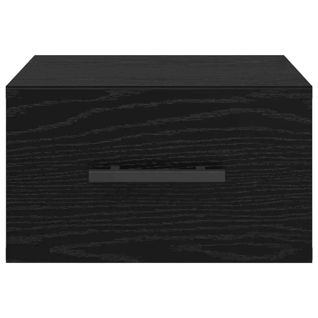 Comodino | Armadio da Notte | Mobiletto da notte Rovere nero 35 x 35 x 20 cm Legno multistrato