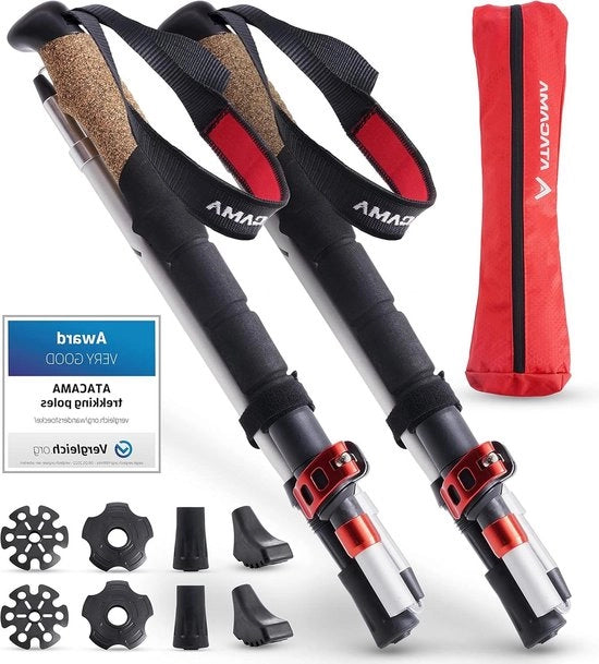 Passo Leggero Stocchi da Nordic Walking per donne e uomini - Telescopici e in carbonio - Stocchi da Trekking - Ripiegabili