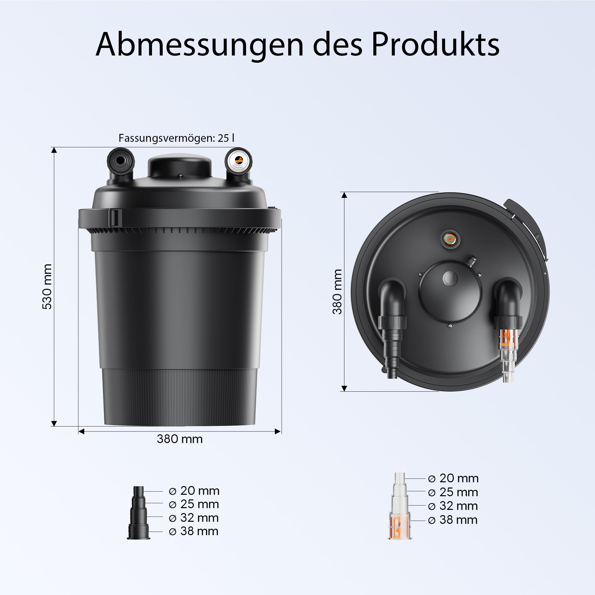 CPF-380 Filtro a pressione con UVC 11 W e chiarificatore per laghetti fino a 12.000l d’acqua