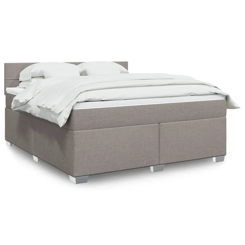 Giroletto a Molle con Materasso Tortora 180x200 cm in Tessuto 3288271
