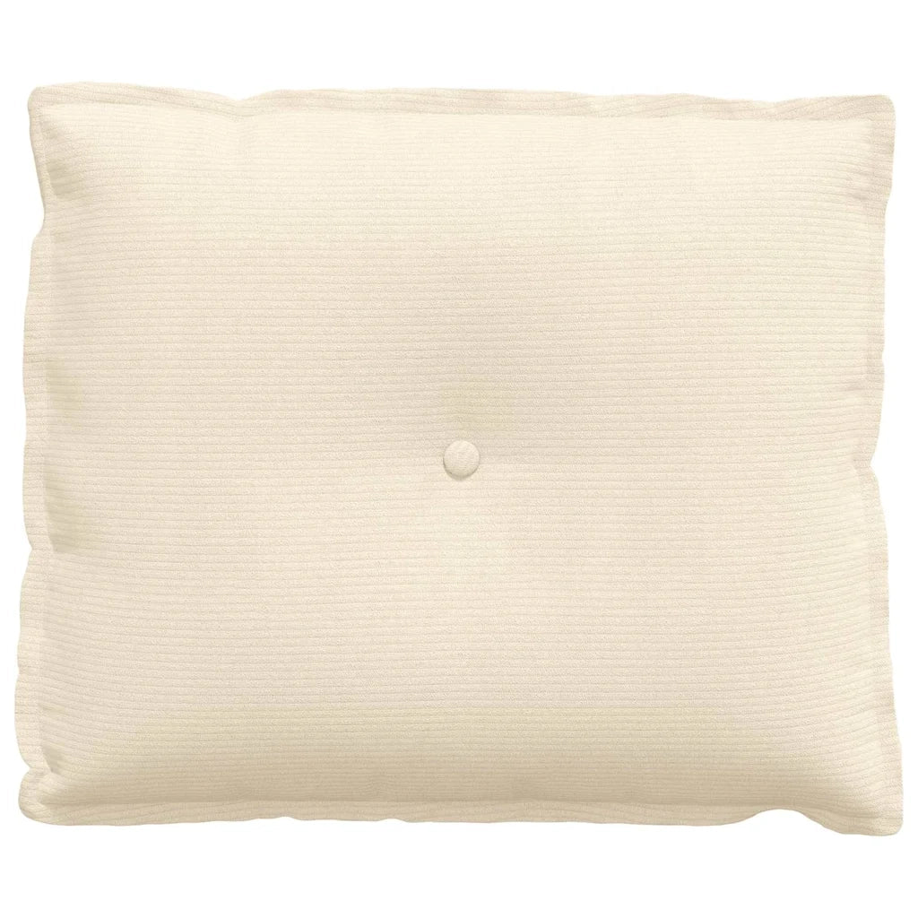Cuscino per Schiena Crema 60 x 50 cm Tessuto in Cords 42014695