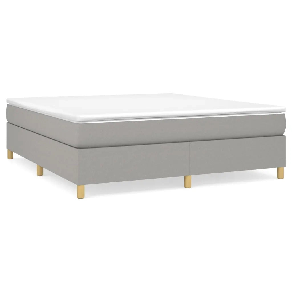 Giroletto a Molle con Materasso Grigio Chiaro180x200 cm Tessuto 3144538
