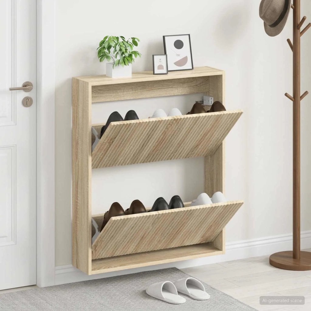 Mobiletto per Scarpe da Muro ARNHEM 71 x 17 x 86 cm 896637