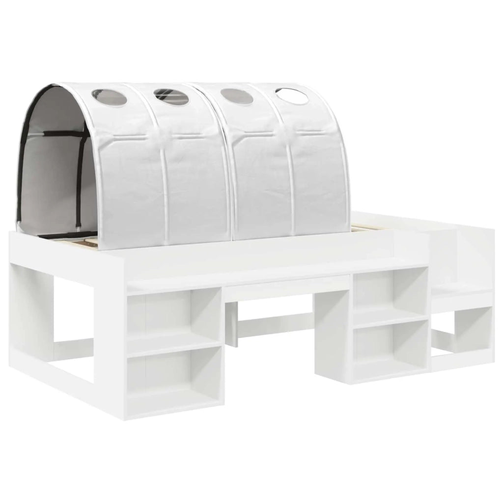 Letto singolo | Letto per adulti | Letto con Tunnel 3 pcs Bianco Legno ingegnerizzato
