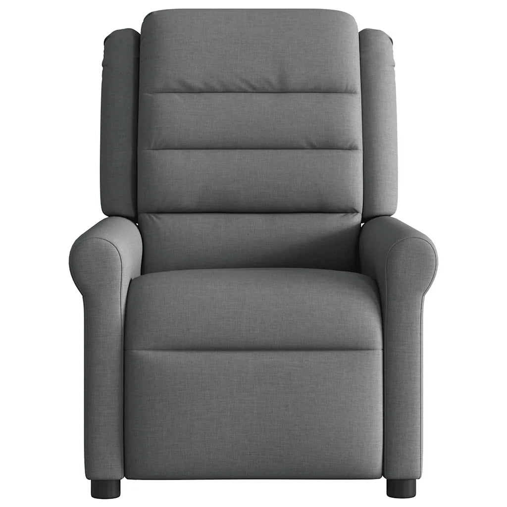 Divano Sedia-Poltrona Reclinabile Massaggio Elettrica Grigio Scuro Tessuto 607153