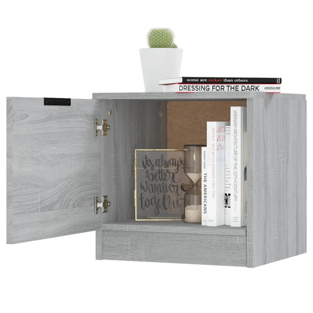 Comodino 2 pz Grigio Sonoma 40x39x40 cm 817030