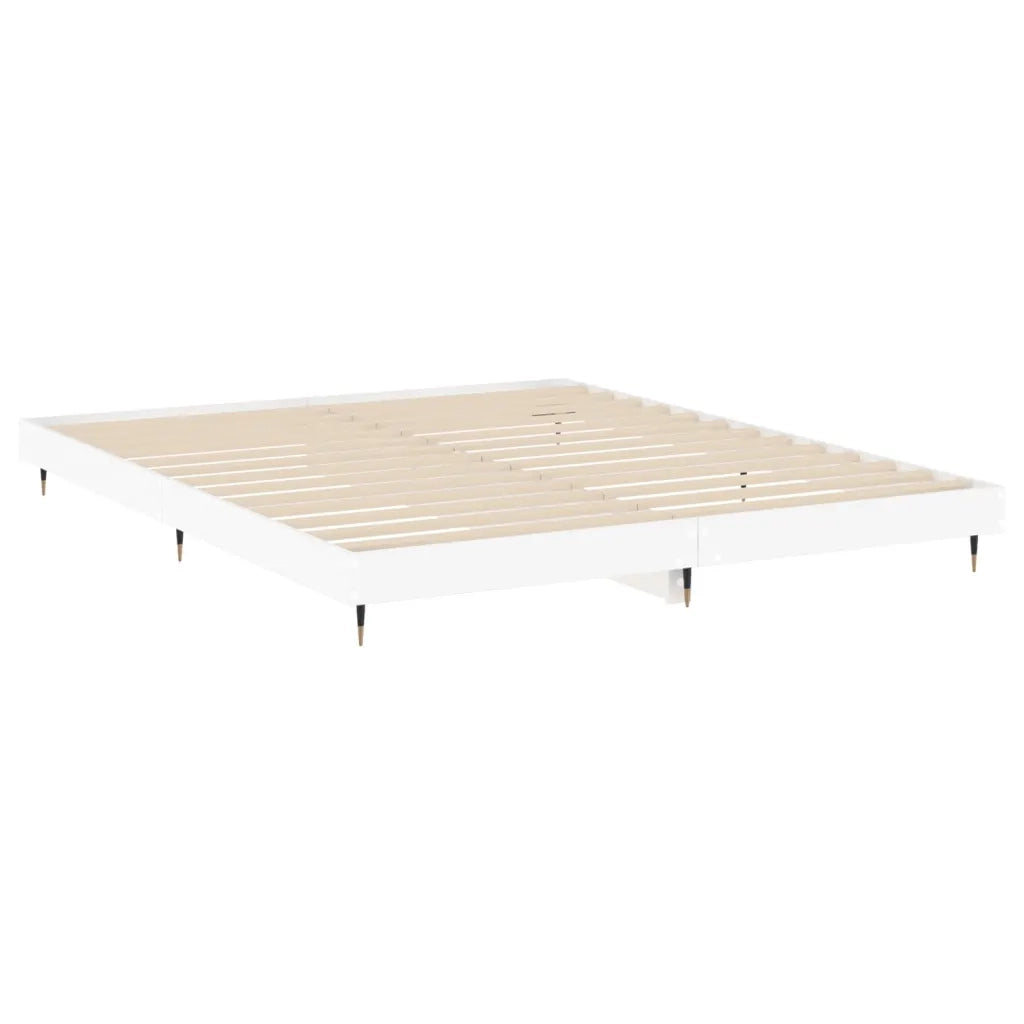 Giroletto-Struttura Letto Bianco 200x200 cm in Legno Multistrato 532441
