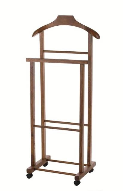 SET 2  INDOSSATORI DOPPI DA CAMERA COLORE NOCE LEGNO DI FAGGIO 43 X 33 X 105 H