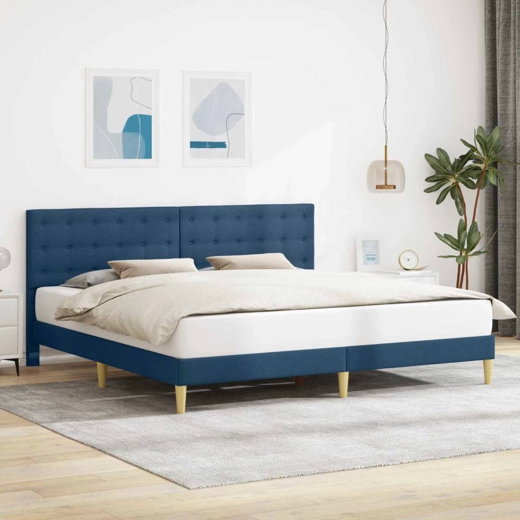 Struttura del letto con testiera Blu 180 x 200 cm Tessuto 42027814