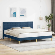 Struttura del letto con testiera Blu 180 x 200 cm Tessuto 42027814