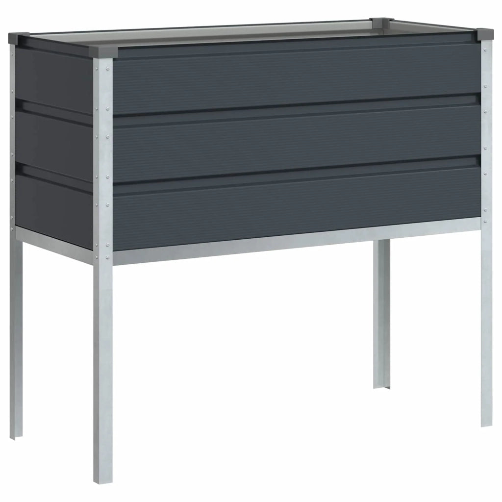 Fioriera Antracite 100 x 45 x 90 cm Acciaio zincato 42018230