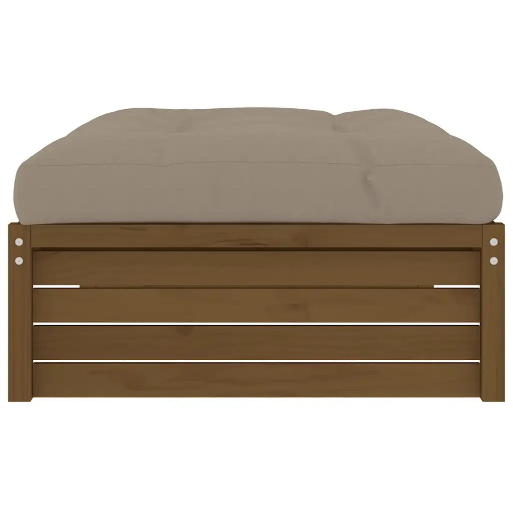Sedia da giardino-Poggiapiedi Giardino Marrone Ambra 120x80cm Legno Massello Pino 828720