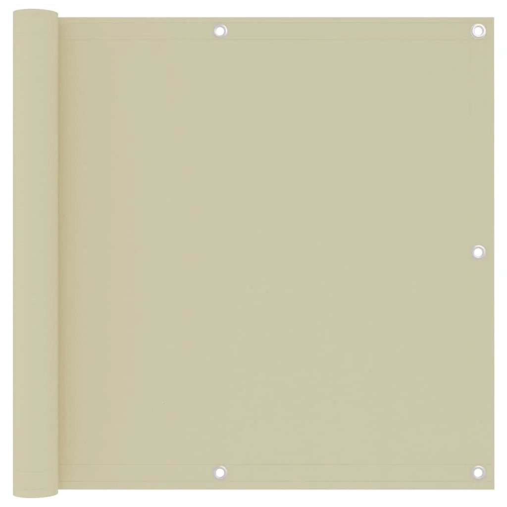 Schermo per balcone schermo per la privacy 90 x 300 cm tessuto Oxford color crema 02_0010149