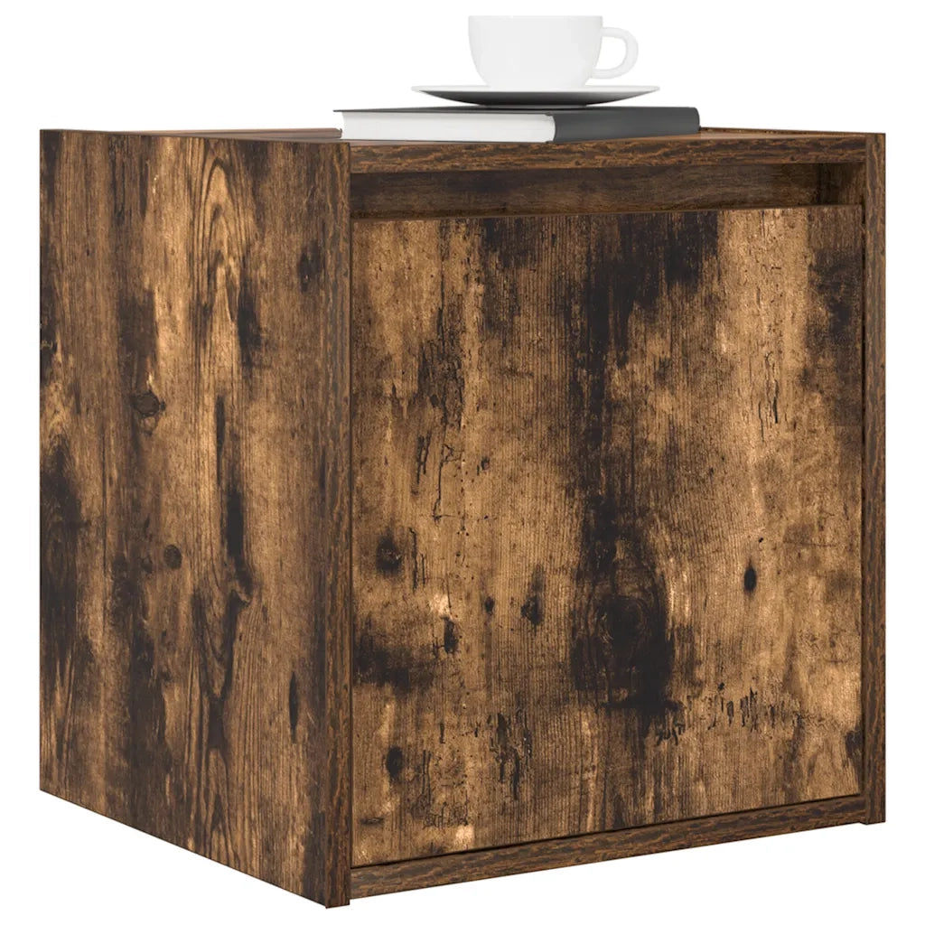 Comodino a Muro Rovere Fumo 38x34x40 cm 861237
