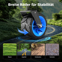 Carretto a mano pieghevole, max 100 kg, tessuto impermeabile nero-blu, carrello