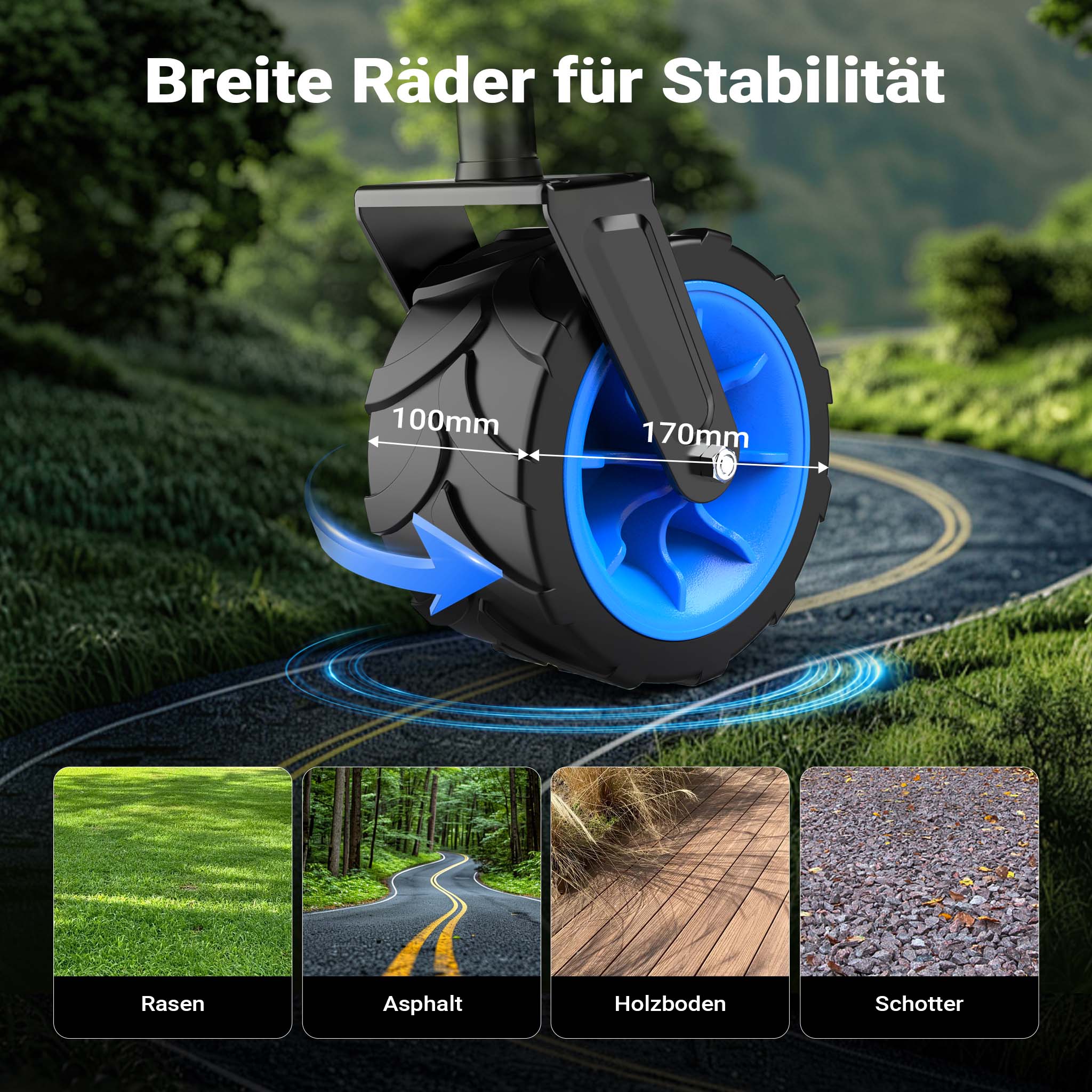 Carretto a mano pieghevole, max 100 kg, tessuto impermeabile nero-blu, carrello