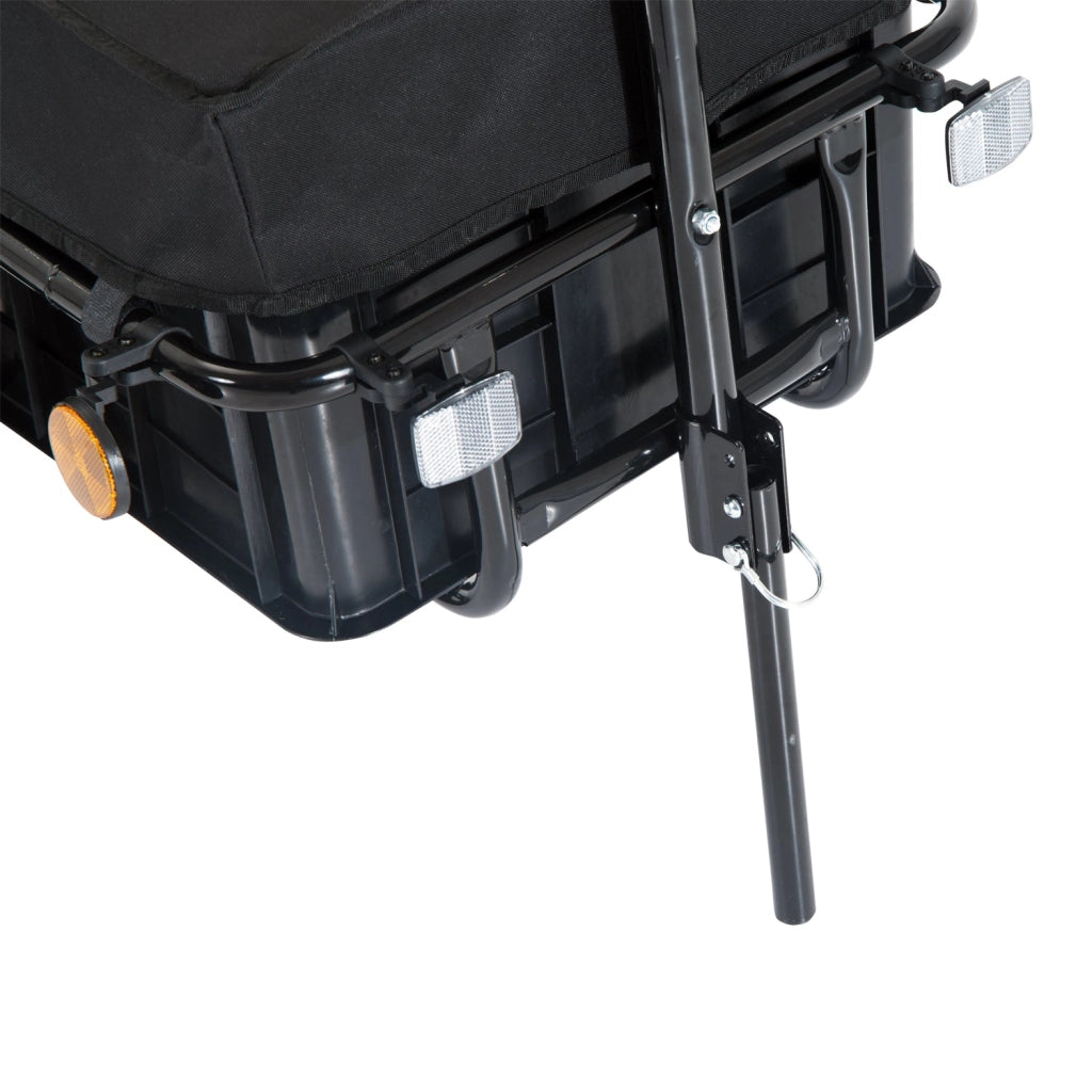 Rimorchio Carrello per Bicicletta Porta Oggetti in Acciaio 144x59x80 cm