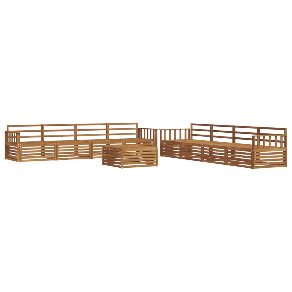 Set di divani da esterno 9 pcs Naturale