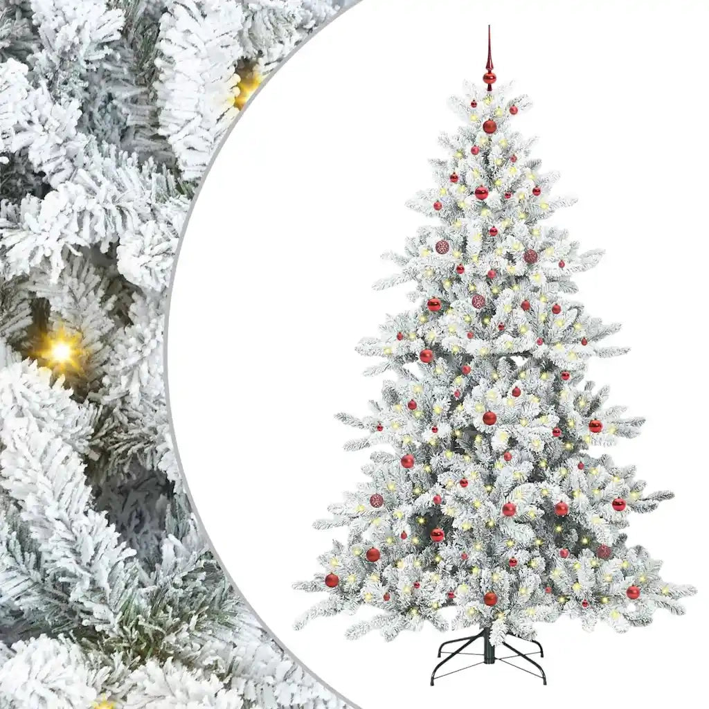 Albero di Natale Artificiale con Rami Pieghevoli Bianco 240 cm 3397744