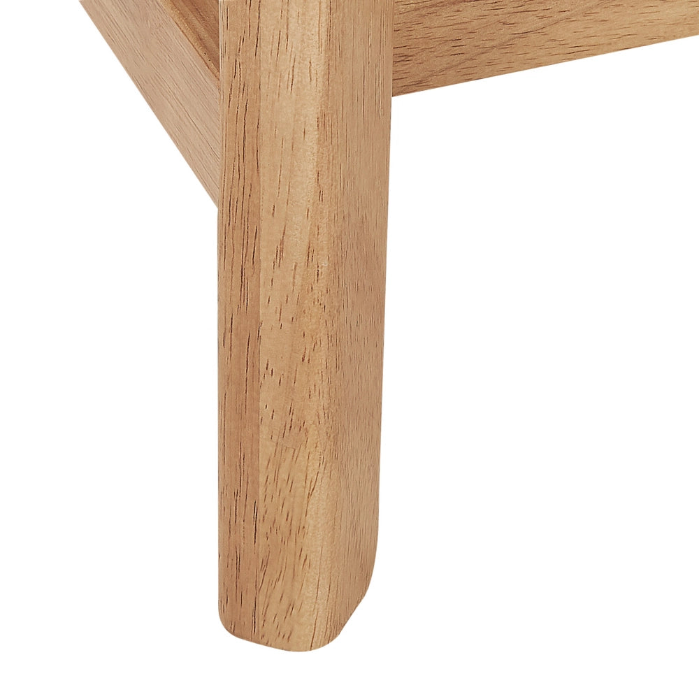 Tavolino in marrone chiaro con piano in MDF gambe in legno di gomma 50 x 50 cm quadrato dal design tradizionale
