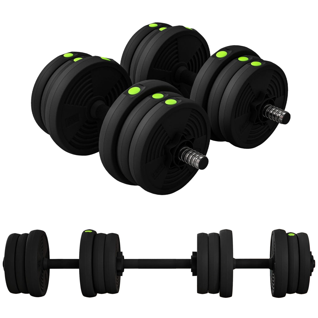 Set Bilanciere con 2 Manubri Regolabili 20 kg ¨C Zephmum ¨C Nero