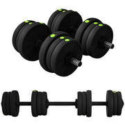 Set Bilanciere con 2 Manubri Regolabili 20 kg ¨C Zephmum ¨C Nero