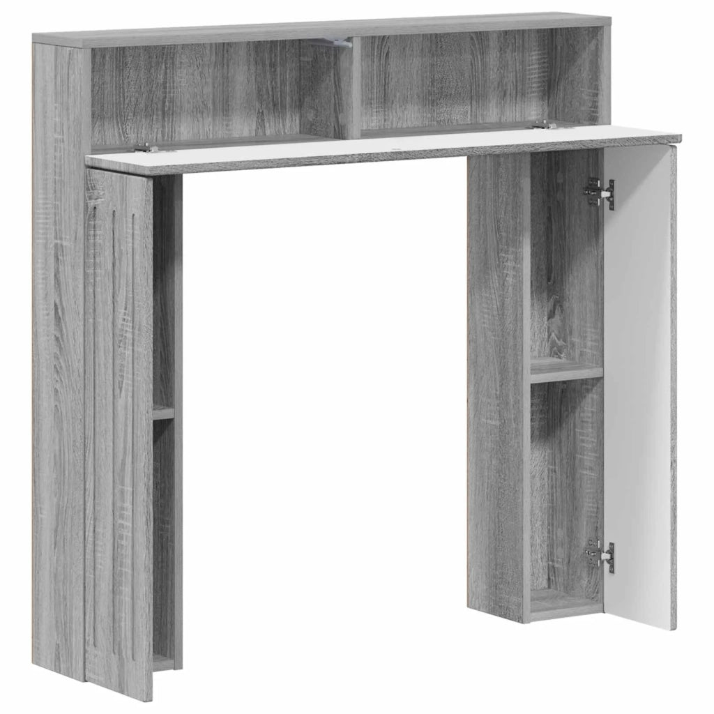Cornice per camino Sonoma grigio 102 x 18 x 100,5 cm 8006612