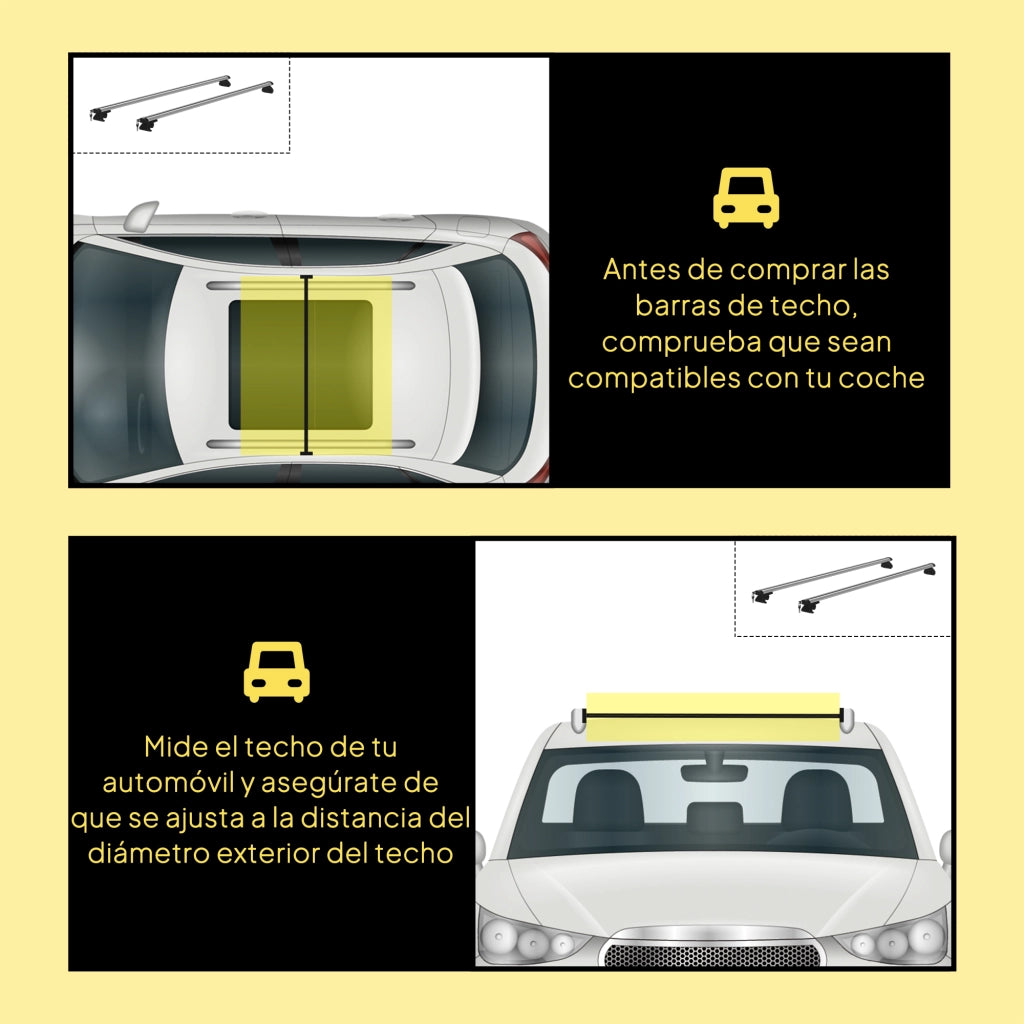 Portabagagli universale per auto ¨C zephmum ¨C alluminio 123,5 cm 75 kg