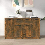 Credenze 2 pz Rovere Fumo 60x30x70 cm in Legno Multistrato 3115817