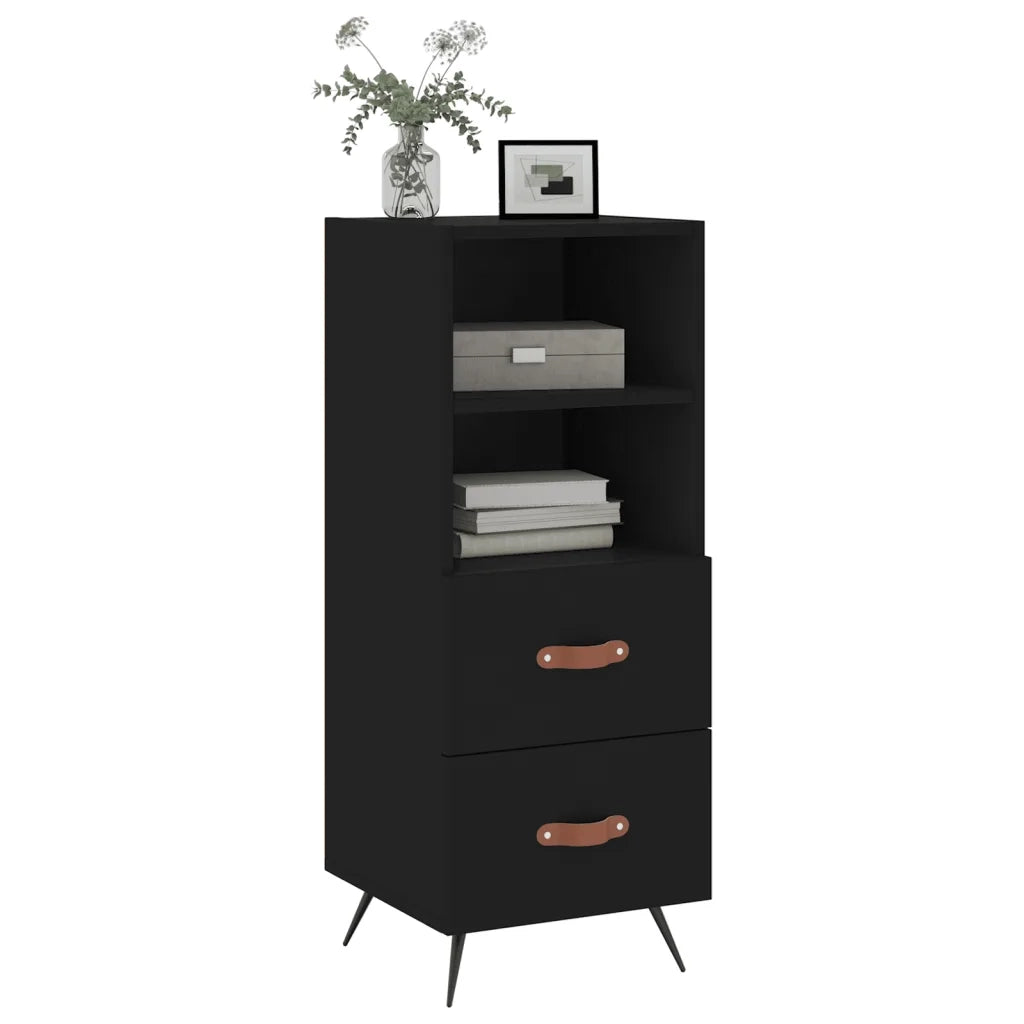 Credenza Nero 34,5x34x90 cm in Legno Multistrato 828637