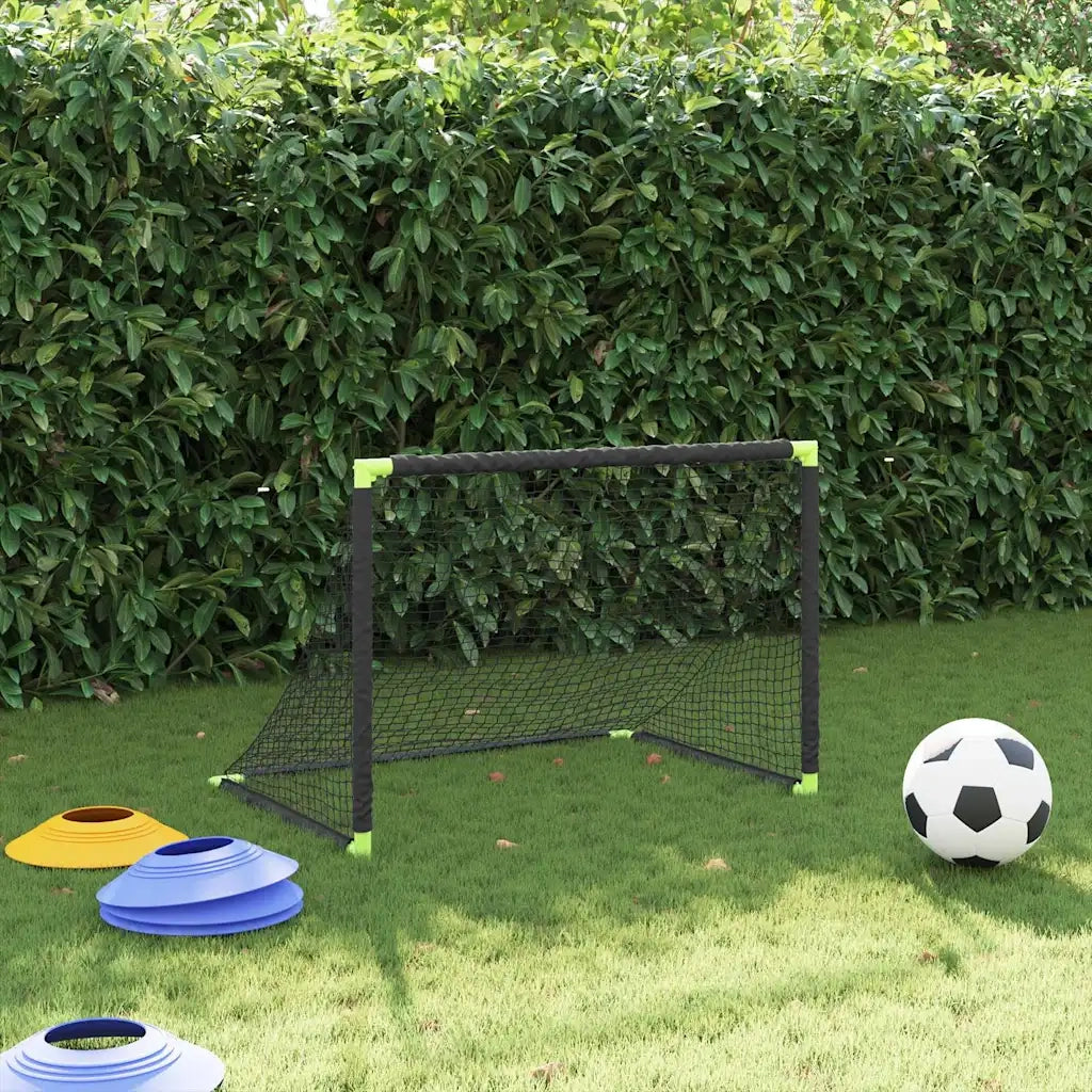 Porta da Calcio per Bambini Pieghevole Nera 90x64x64 cm CFW9187154