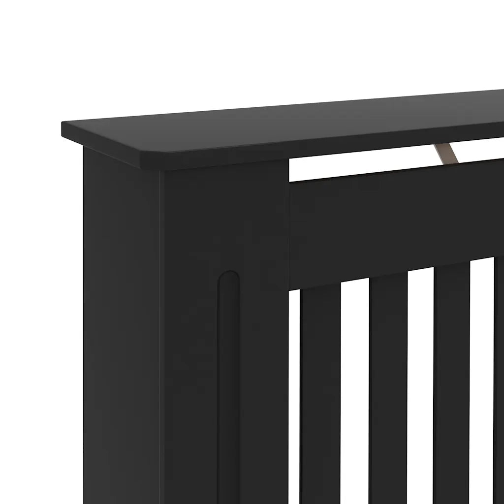 Copertura per Radiatore Nera 152x19x81,5 cm in MDF 288177