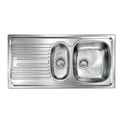 CM Atlantic 100x50 2V Lavello ad incasso Rettangolare Acciaio inossidabile