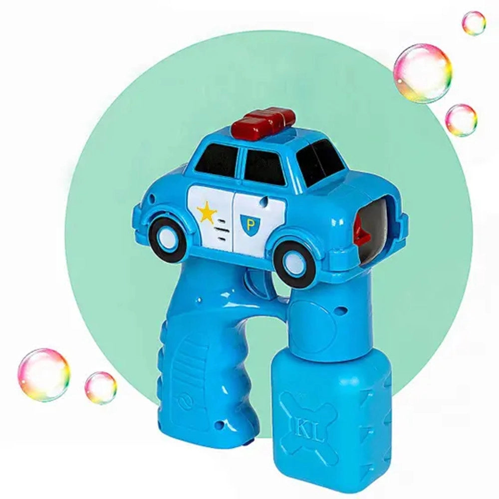 Trade Shop - Pistola Spara Bolle Di Sapone A Forma Di Auto Della Polizia Da 100ml Gioco Bambini 6760249 -