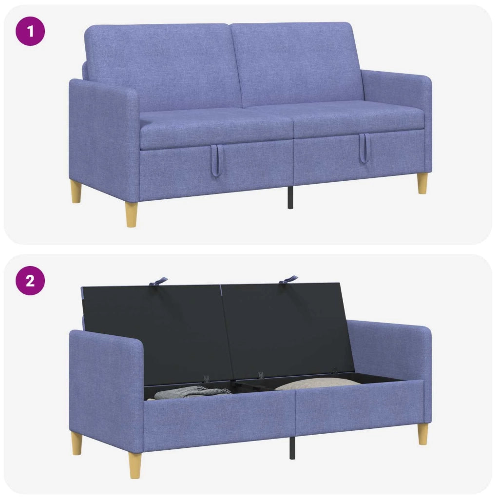 Divano con Storage Blu jeans 172 x 78 x 87 cm Poliestere 42036960