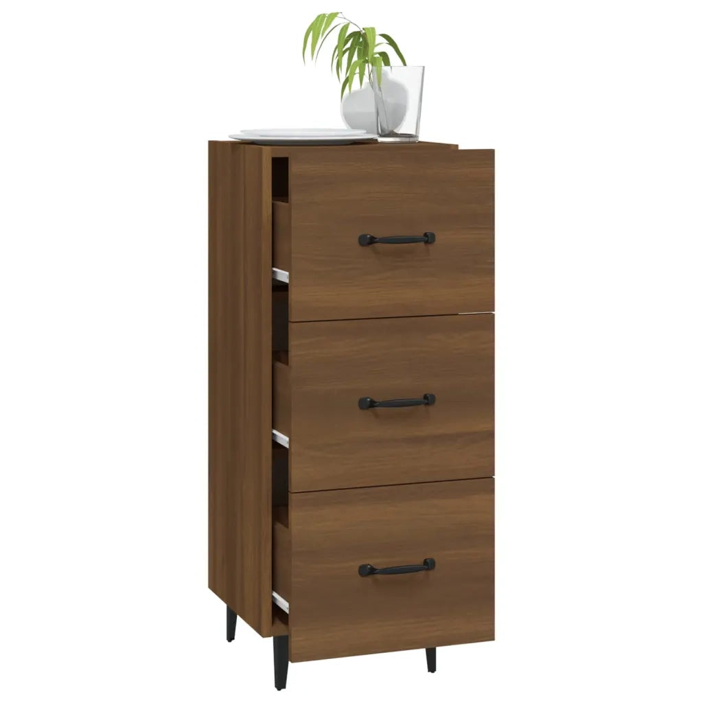 Credenza Rovere Marrone 34,5x34x90 cm in Legno Multistrato 817413